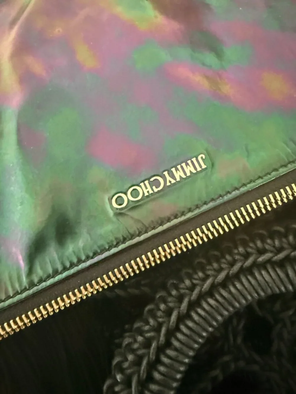 Jimmy Choo Delilah Black Macrame Fringe Tote Bag - Picture 4 of 5